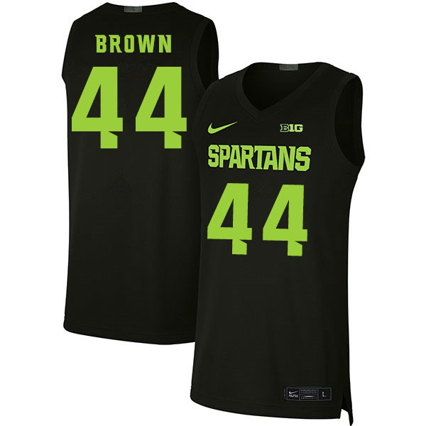 2020 Men #44 Gabe Brown Michigan State Spartans College Basketball Jerseys Sale-Black